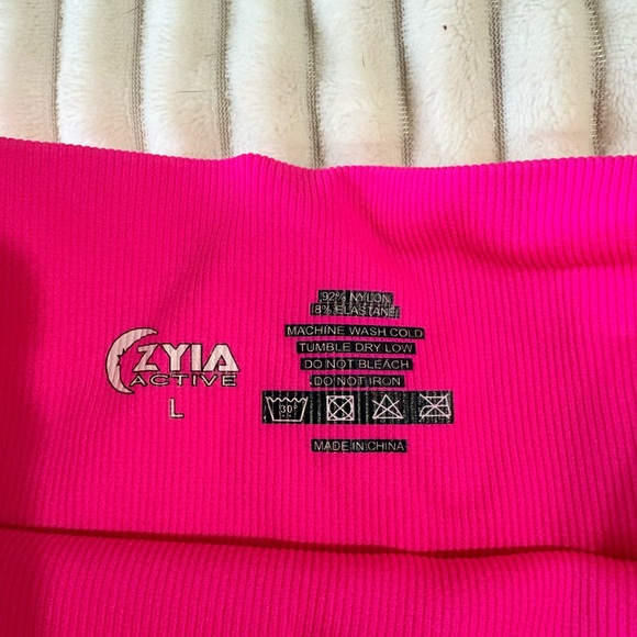 ZYIA Active Hot Pink Biker Shorts - Picture 3 of 5